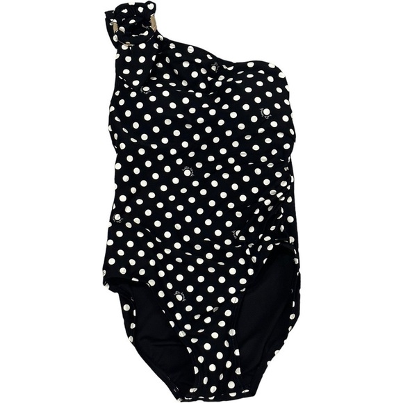 KATE SPADE RETRO LOGO BUCKLE ONE-SHOULDER
ONE-PIECE SWIMSUIT BATHING-SUIT - Picture 8 of 9